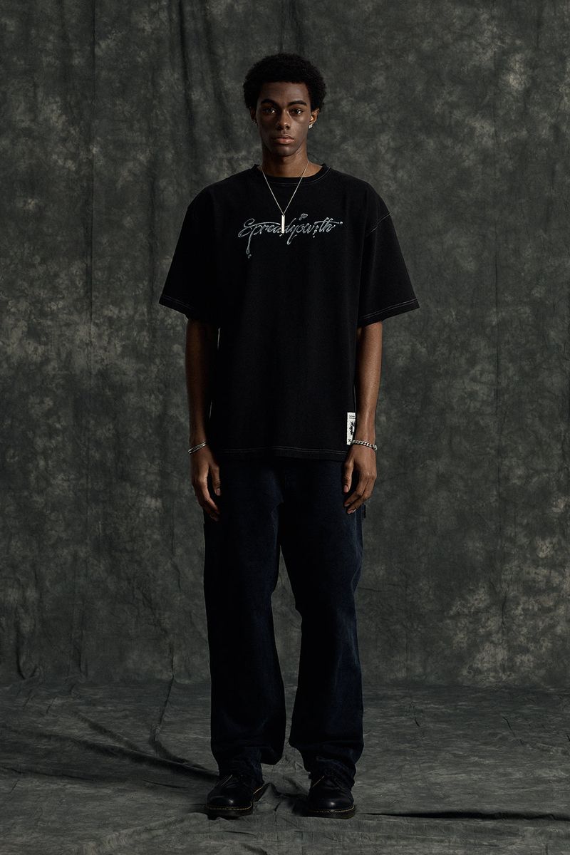 GRAFFITIONMIND（グラフィティオンマインド）の「Spreadyou;th Mercurial Pigment T-shirt (Black)（Tops）」