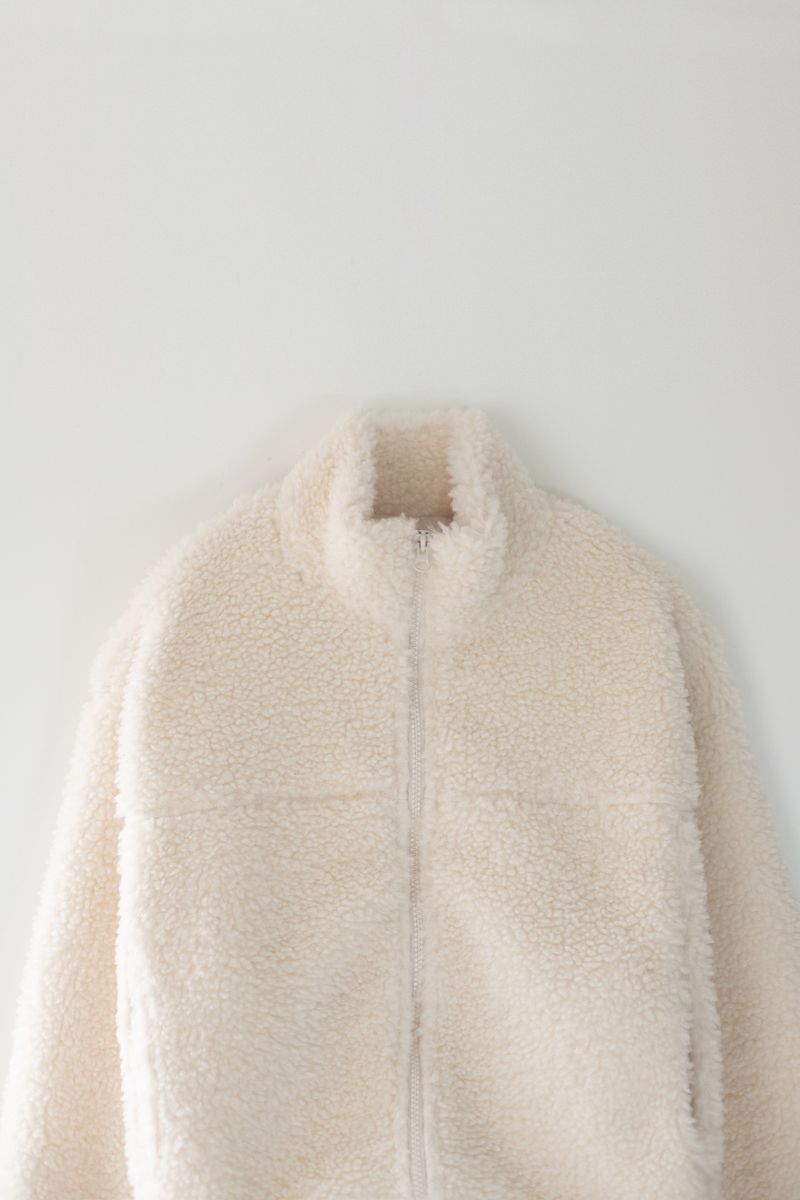 Boucle zip-up (Ivory)