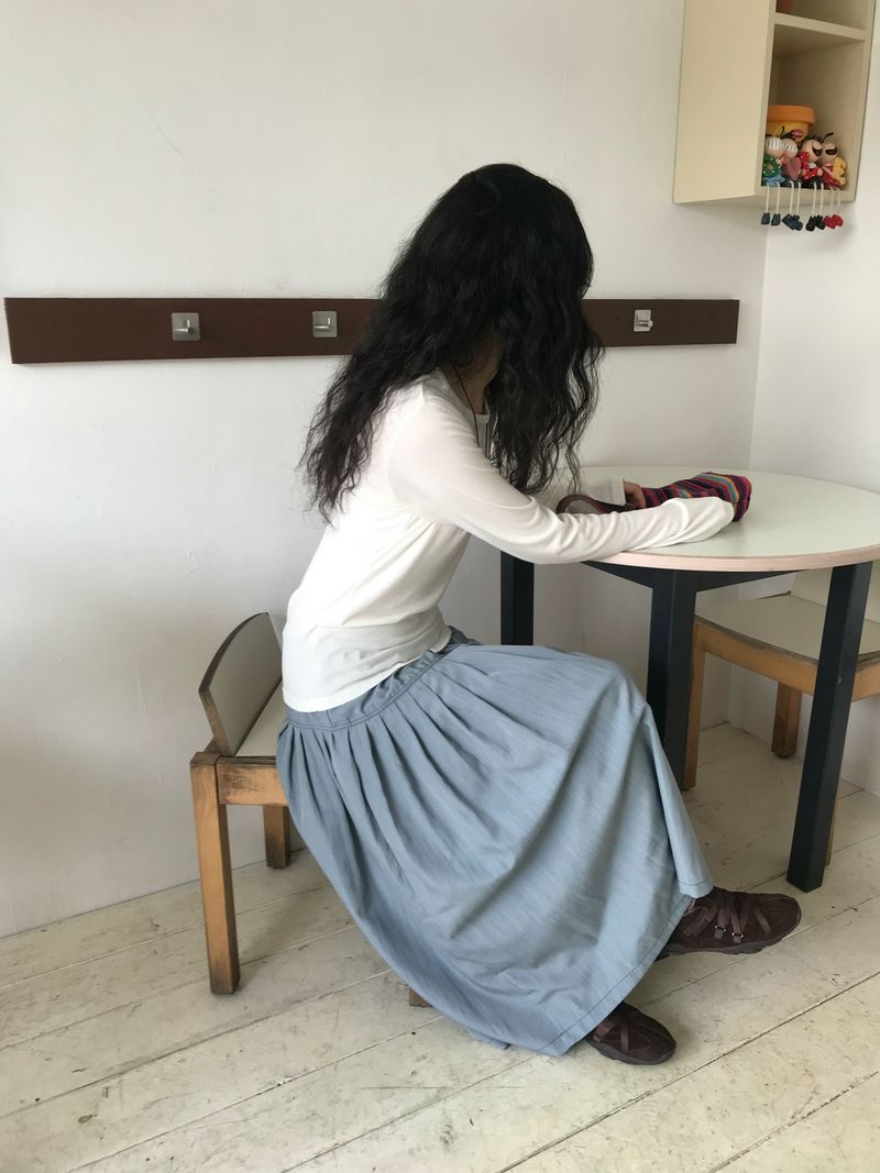 Pleated Long Skirt