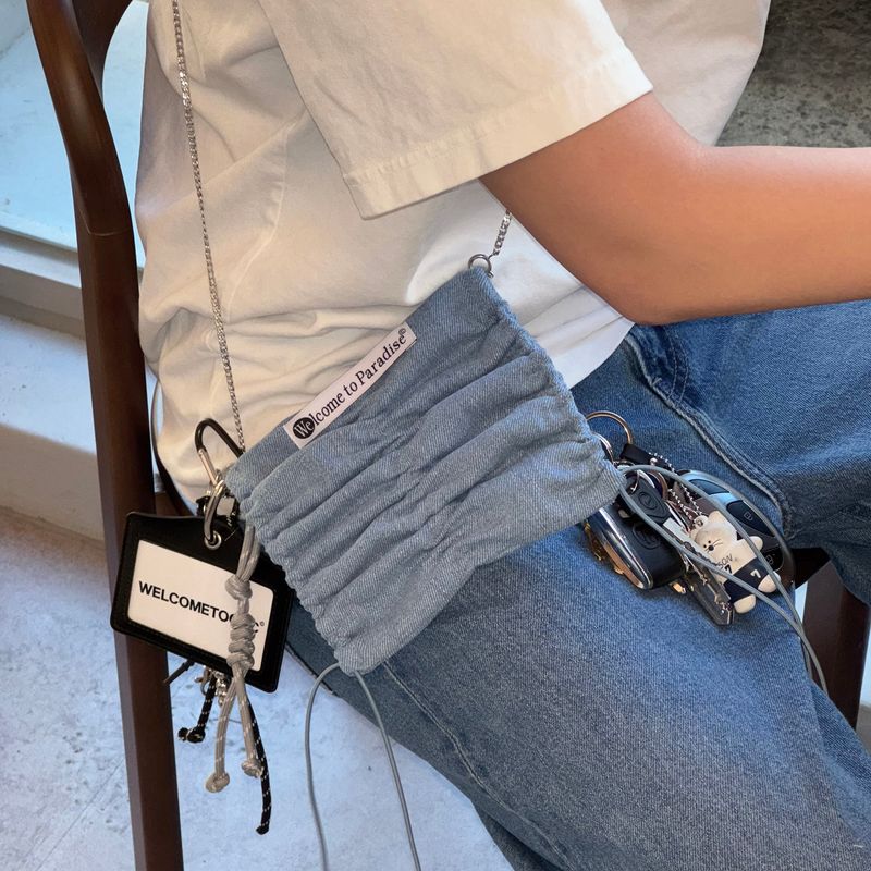 welcometoccc(ウェルカムシーシーシー)の「mimi bag (Light Jean) + silver chain (Bags)」