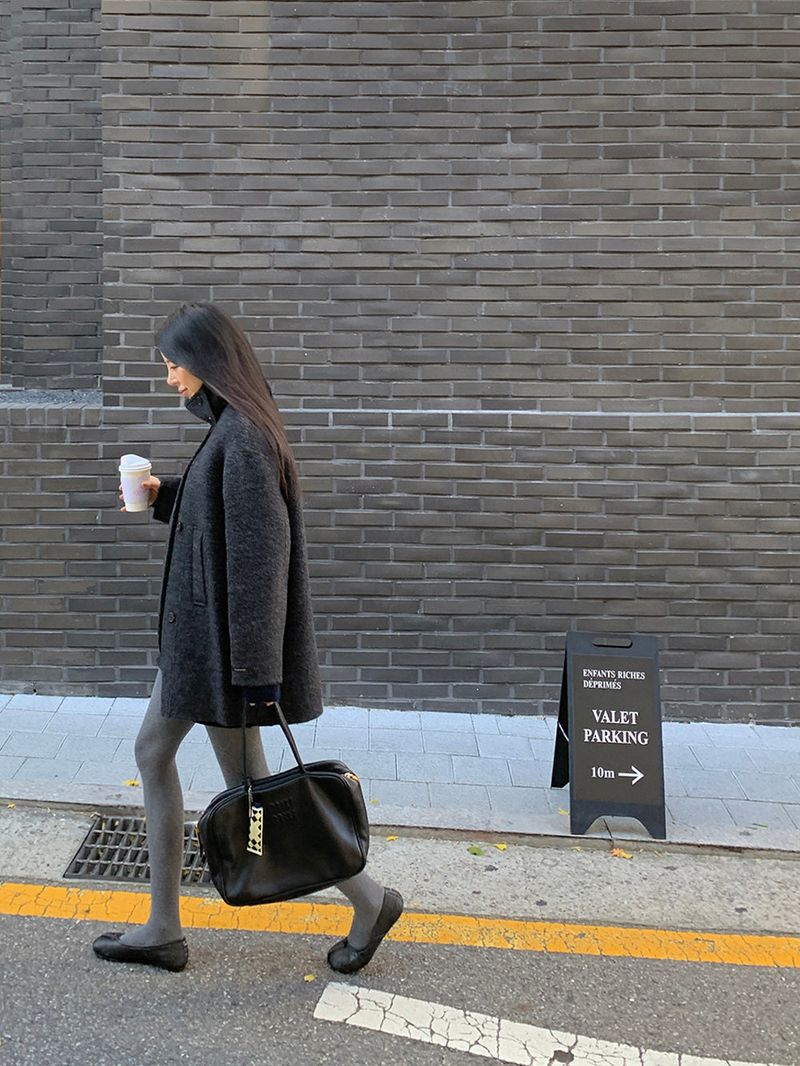 [MADE] KYLIE WOOL ALPACA HANDMADE HALF DOUBLE COAT