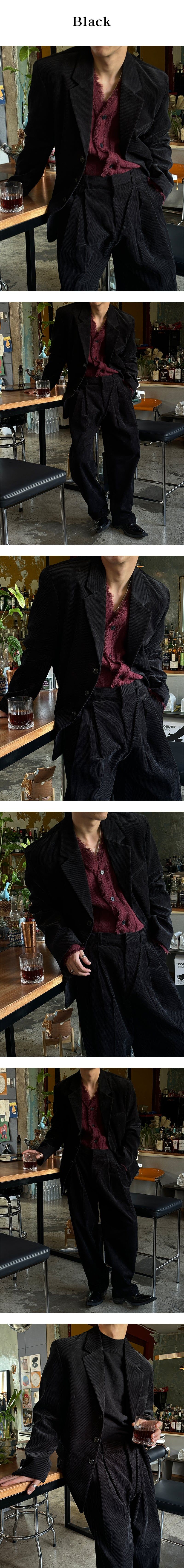 [SET UP가능] Heavy corduroy overfit jacket(3color)