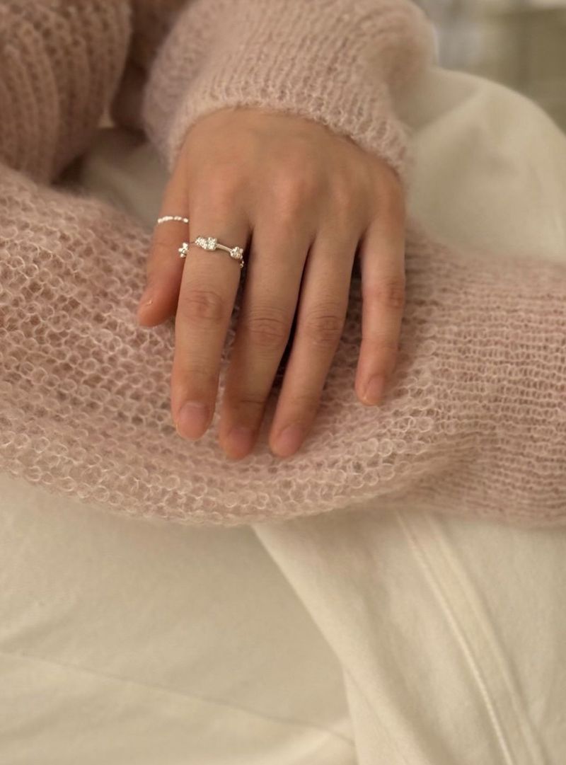 Poin flower ring • silver925