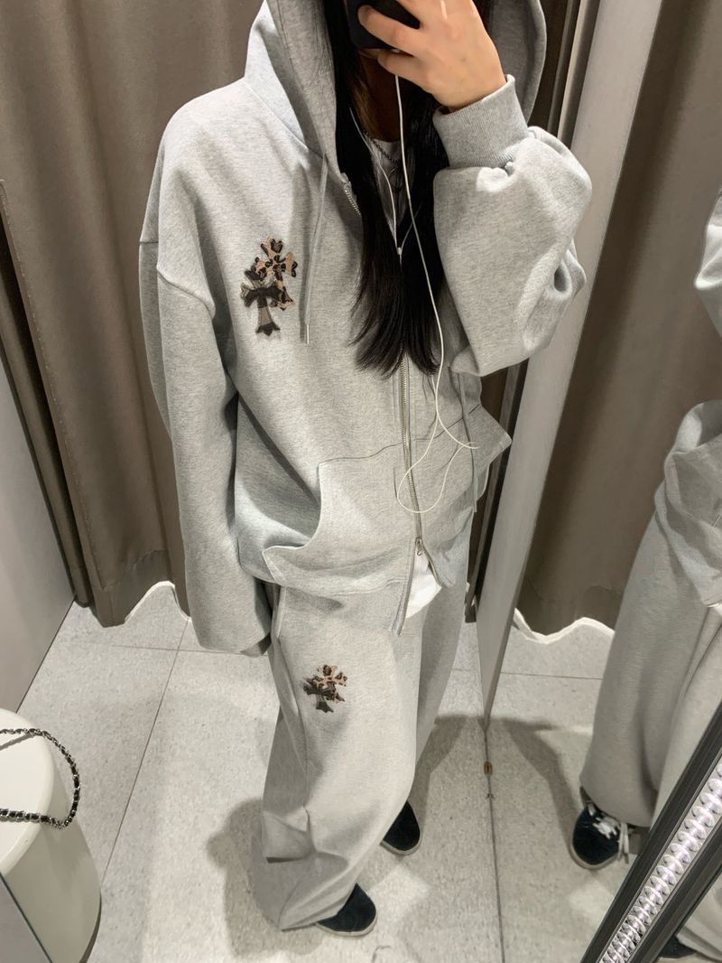 Reho Cross Patch Hoodie Zip-UP