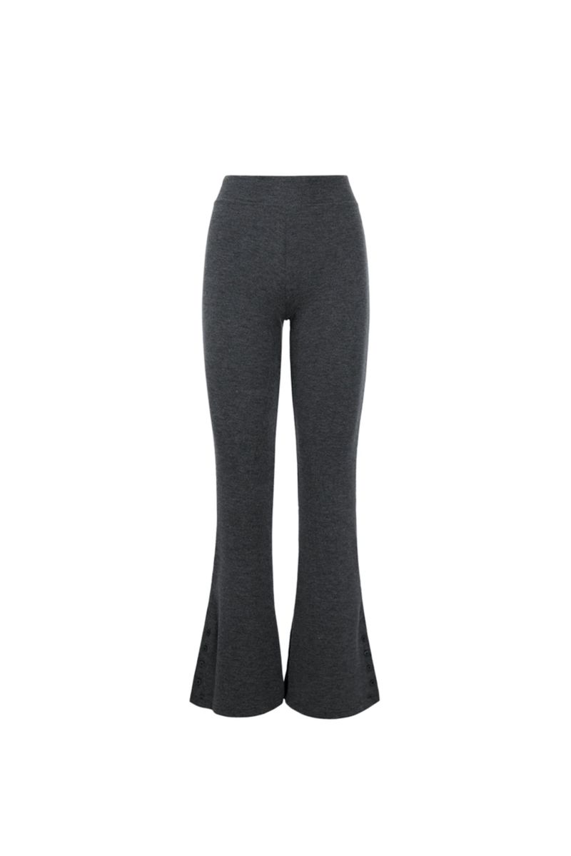 Classic slit Bootcut Pant (CHARCOAL)