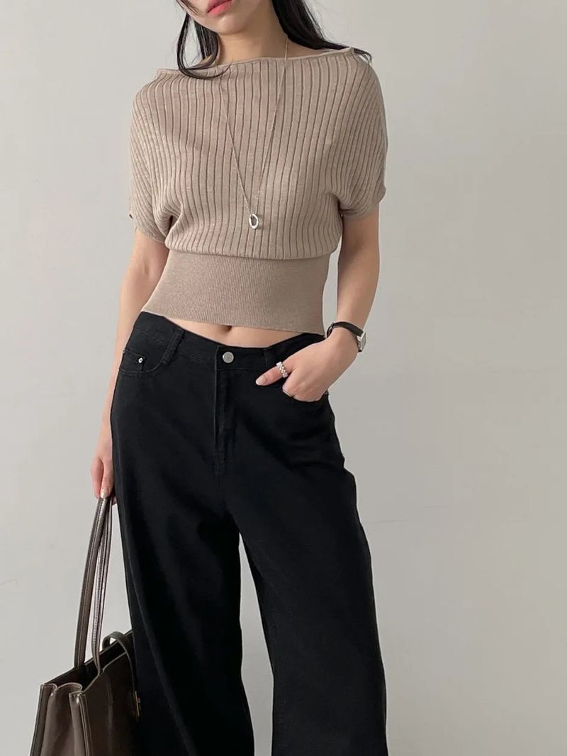 INCHANT ME（インチャントミー）の「Viscose Off-ribbed Knit（Tops）」