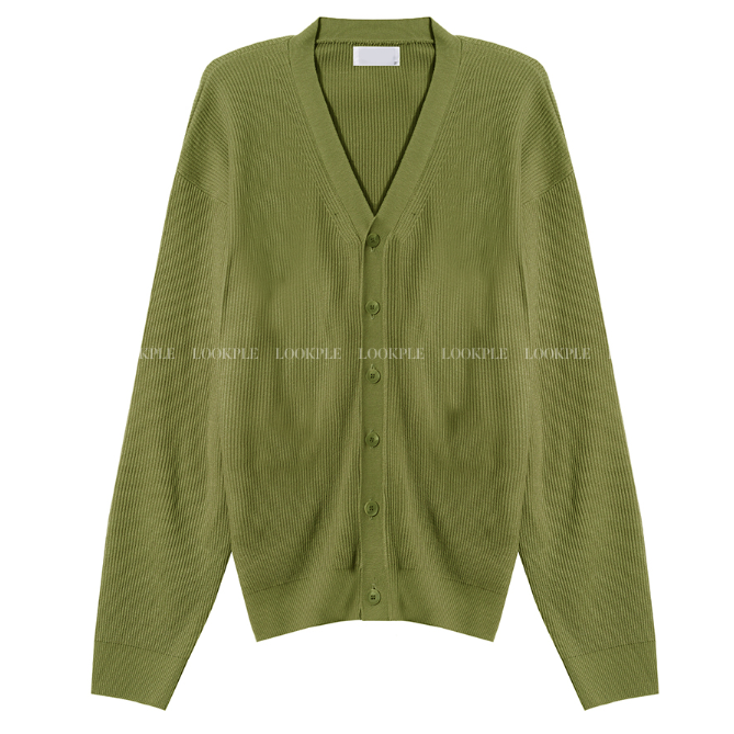 Gobay loose fit ribbed knit cardigan