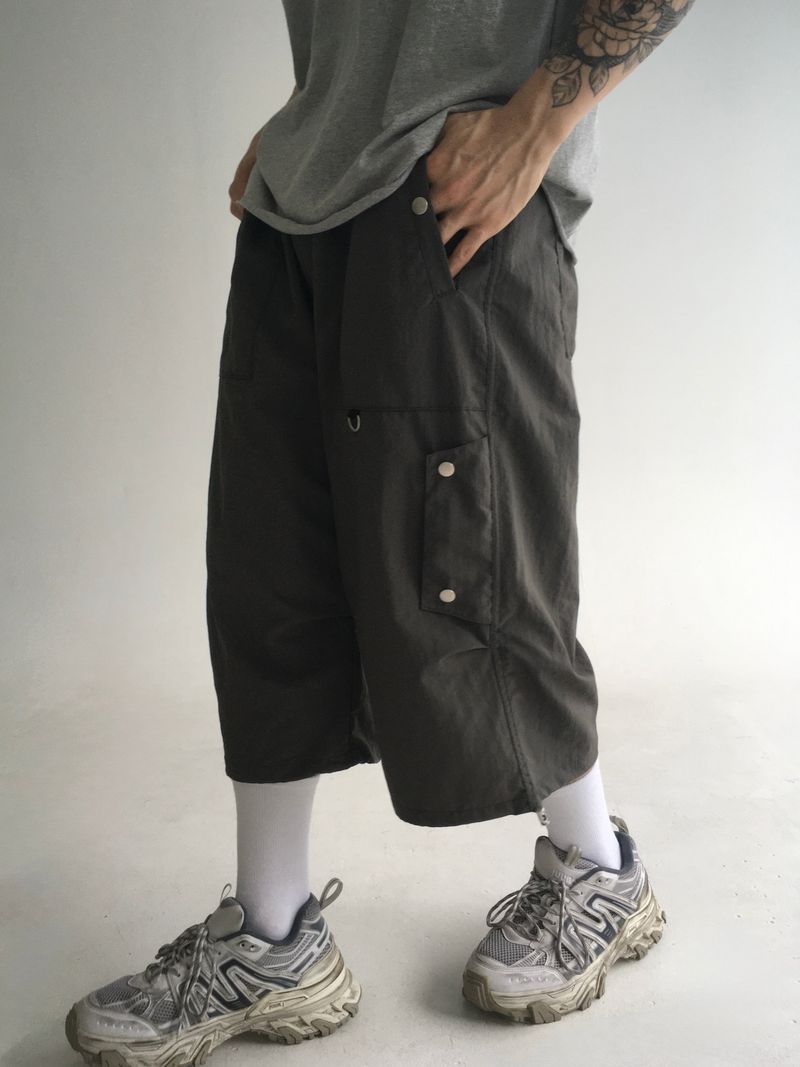 strap pintuck bermuda pants(3colors)