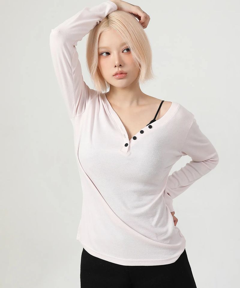Button Slim Fit Knit