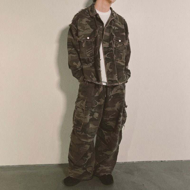 grunge camouflage cargo pants_khaki