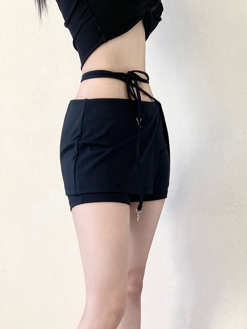 1046. Core string charm mini sk leggings (2color)