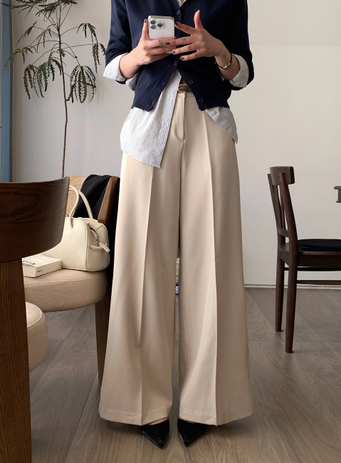 Lesen Tension Wide Slacks / 4 colors