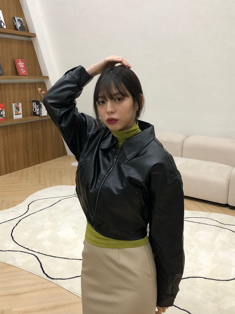 Malo short leather jacket