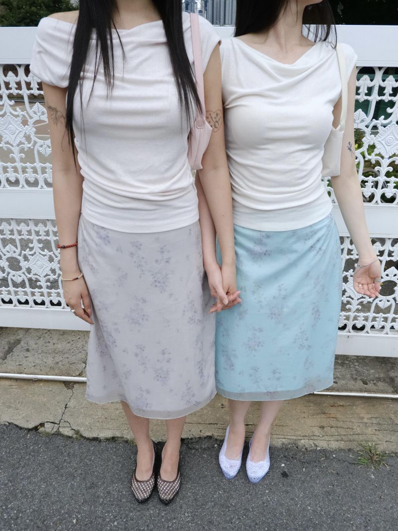 floral midi sk