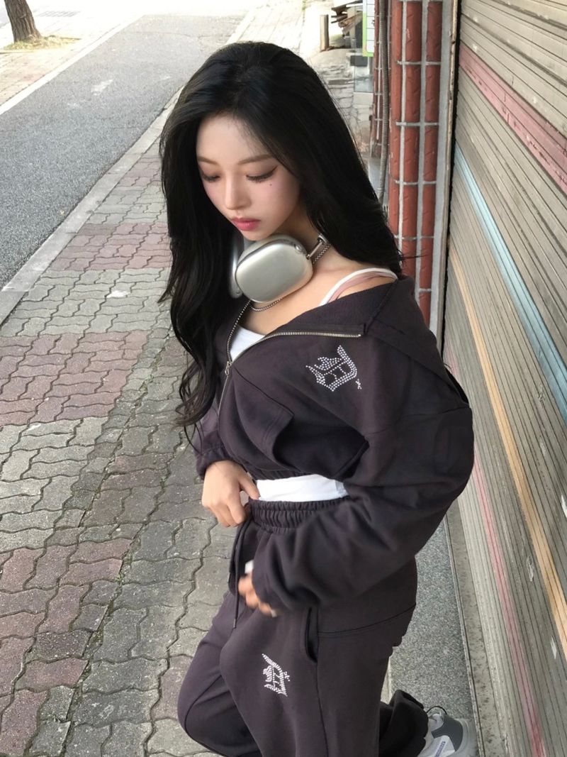 Taro set up hood zip up