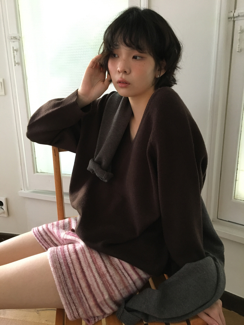 Encore Wool V-neck Knit (5color)