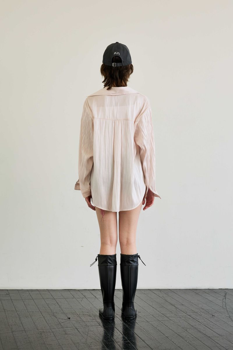 LUMINOUS OVERSIZED SHIRT / ROSE PINK