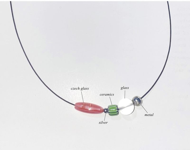 point beads necklace (6color)