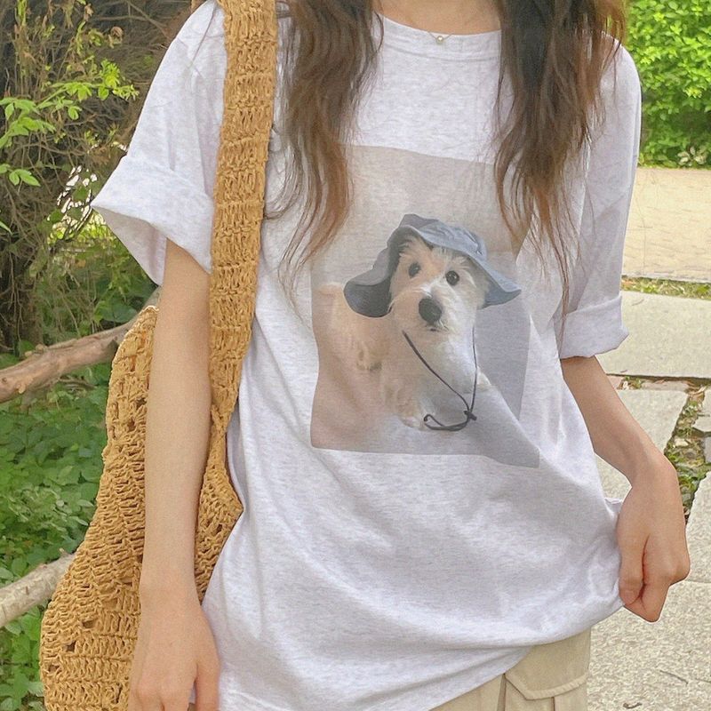 natural mind（ナチュラル マインド）の「Bucket Dog Short-Sleeved T-Shirt（Tops）」