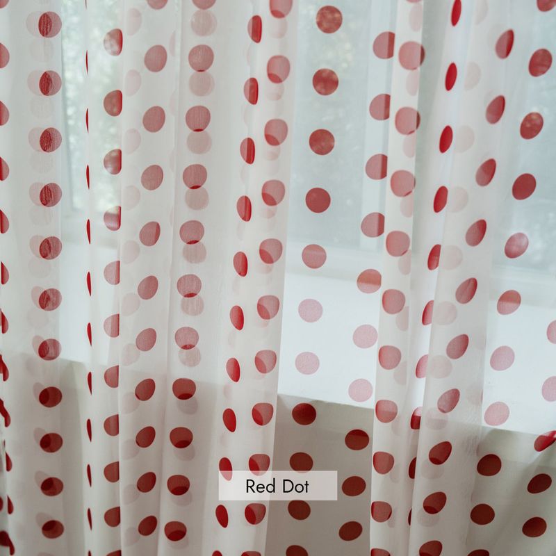Retro Patterned Chiffon Door Curtain - M size