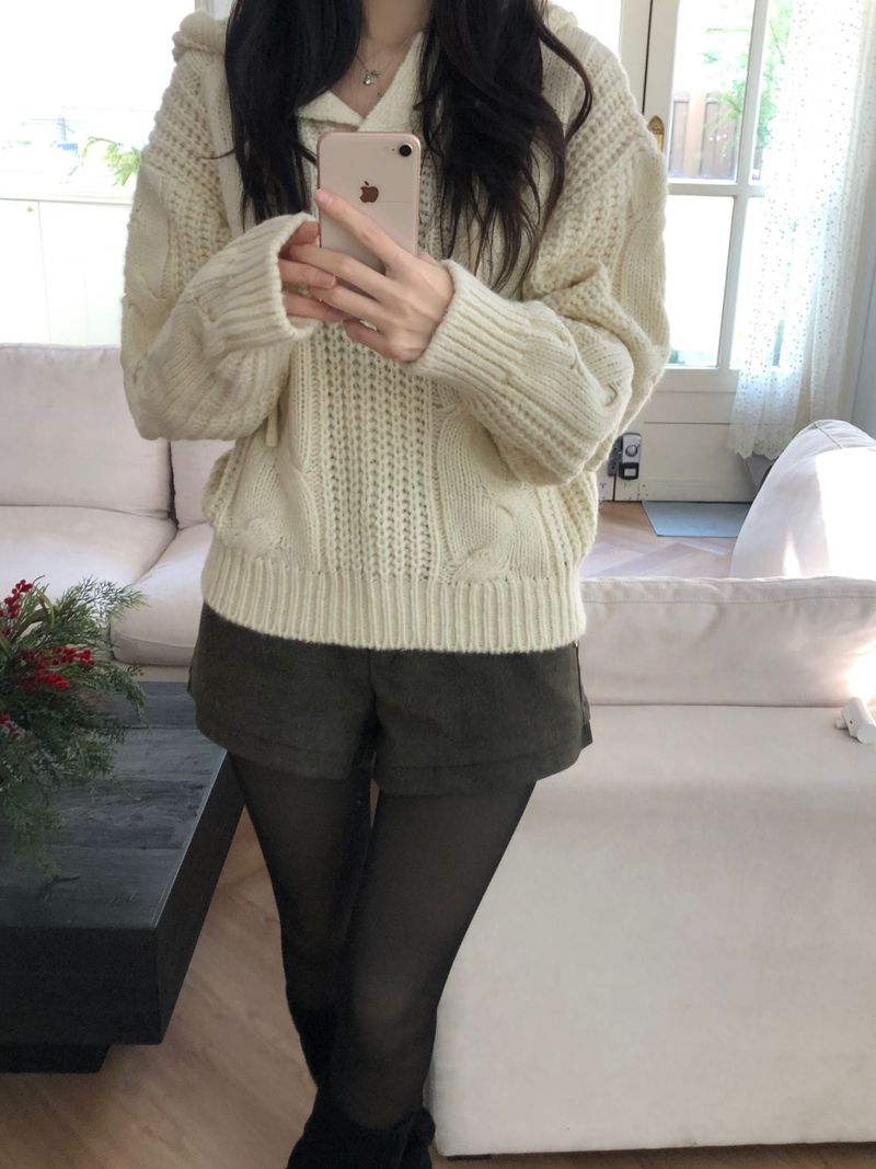 Pound Hooded Knit (2 colors)