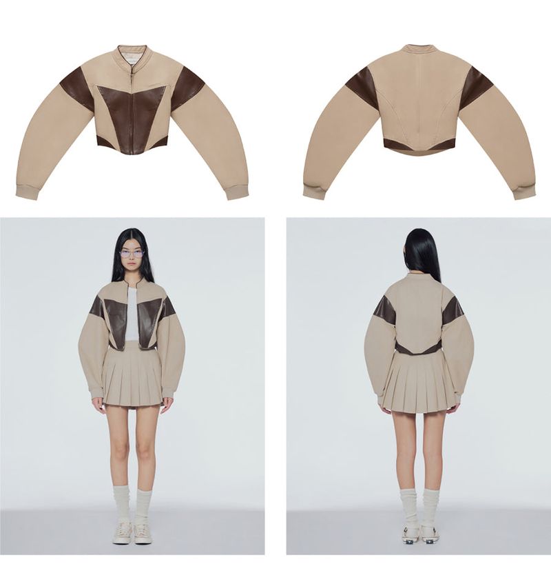 Corset-panelled western jacket