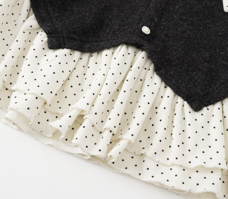 Raiden Dot Tie Layered Blouse