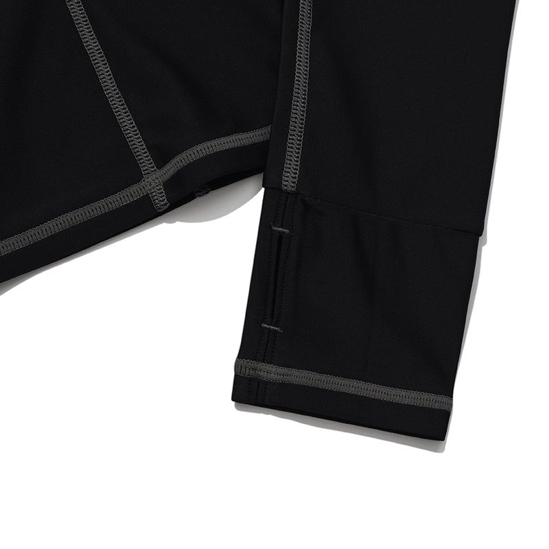 SMALL CHERRY ZIP-UP RASHGUARD [BLACK]