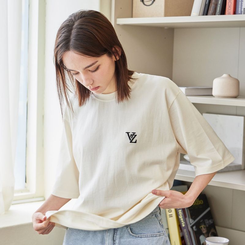 VZ 3D Logo T-Shirts / Cream
