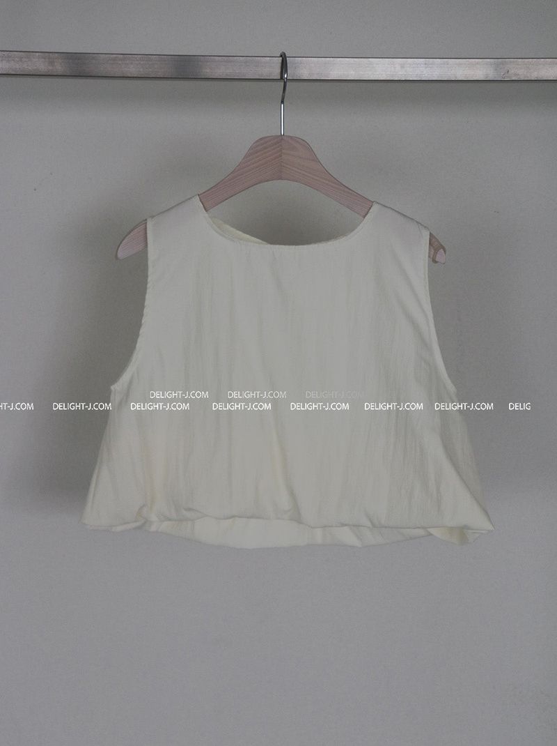 Pumpkin Balloon Sleeveless Blouse