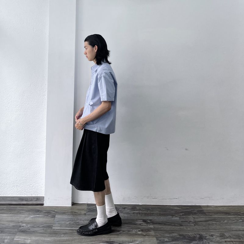 Structured Diagonal Seam Shirt