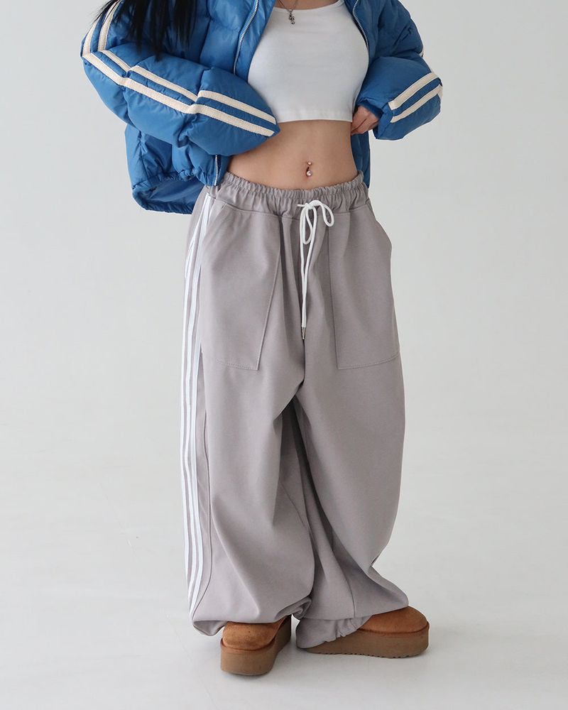 [UNISEX] 5-track string jogger & wide pants