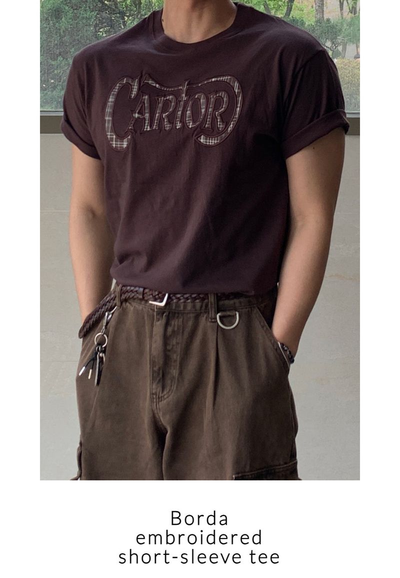 Mensfloor(メンズフロア)の「Borda embroidery short sleeve t-shirt(Tops)」