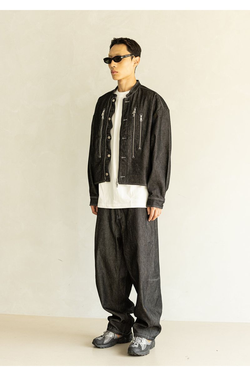 CURVED BALLOON DENIM MFHJP001-BK