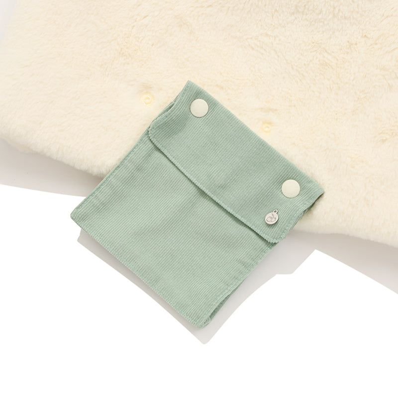POCKET POINT 2 WAY CROP FUR JACKET [IVORY]