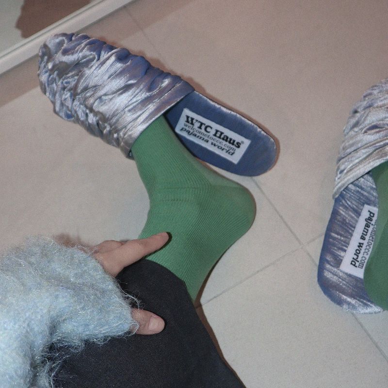 Croa Shoes (Silver) Room Shoes