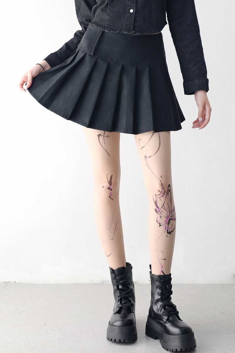 Hell Butterfly Tattoo Stockings