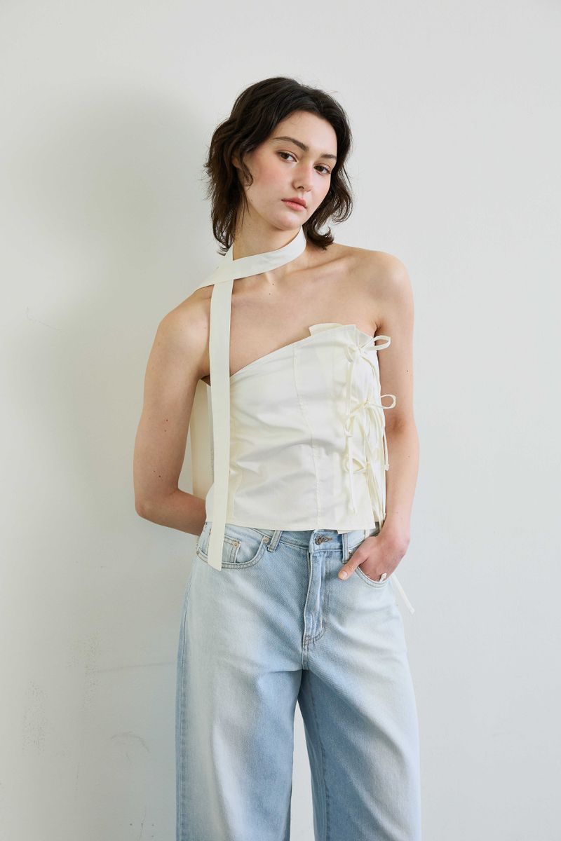 ELFIN SCARF TOP / BEIGE