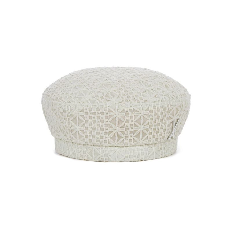 Epoxy Stud See Through Beret White