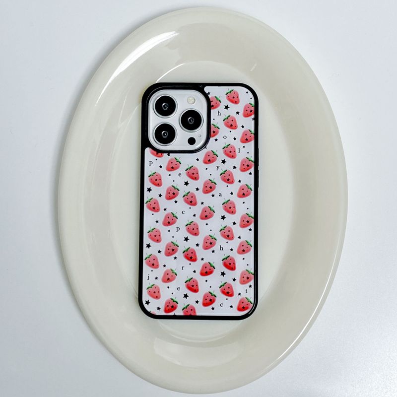 [MADE] Strawberry Star Glass Bumper iPhone Case