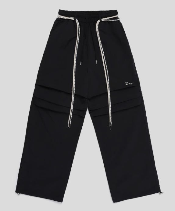 NYLON KNEE ZIPPER PANTS