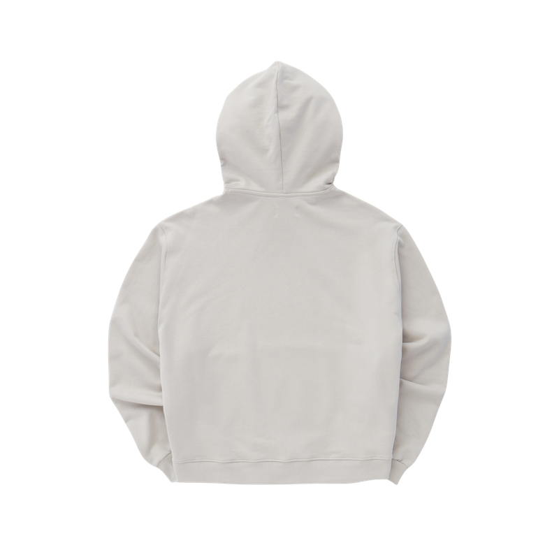 EEERRR Basic logo needlework hoodie (Gray)