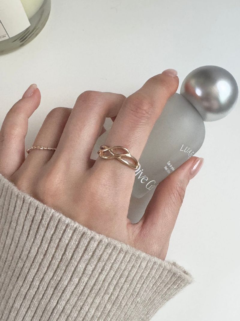[5 set] Bold Twist Ring Set / Daily Ring Simple Mood