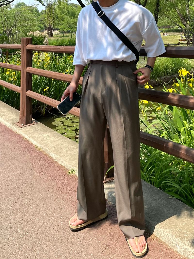  MINE MINMAL TWO TUCK WIDE SLACKS(3COLOR)
