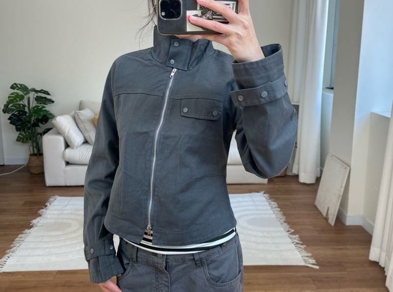 utility strap cotton jacket