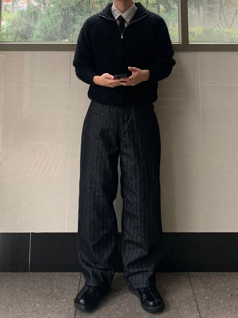 Boucle Full Zip Two-Way Cardigan