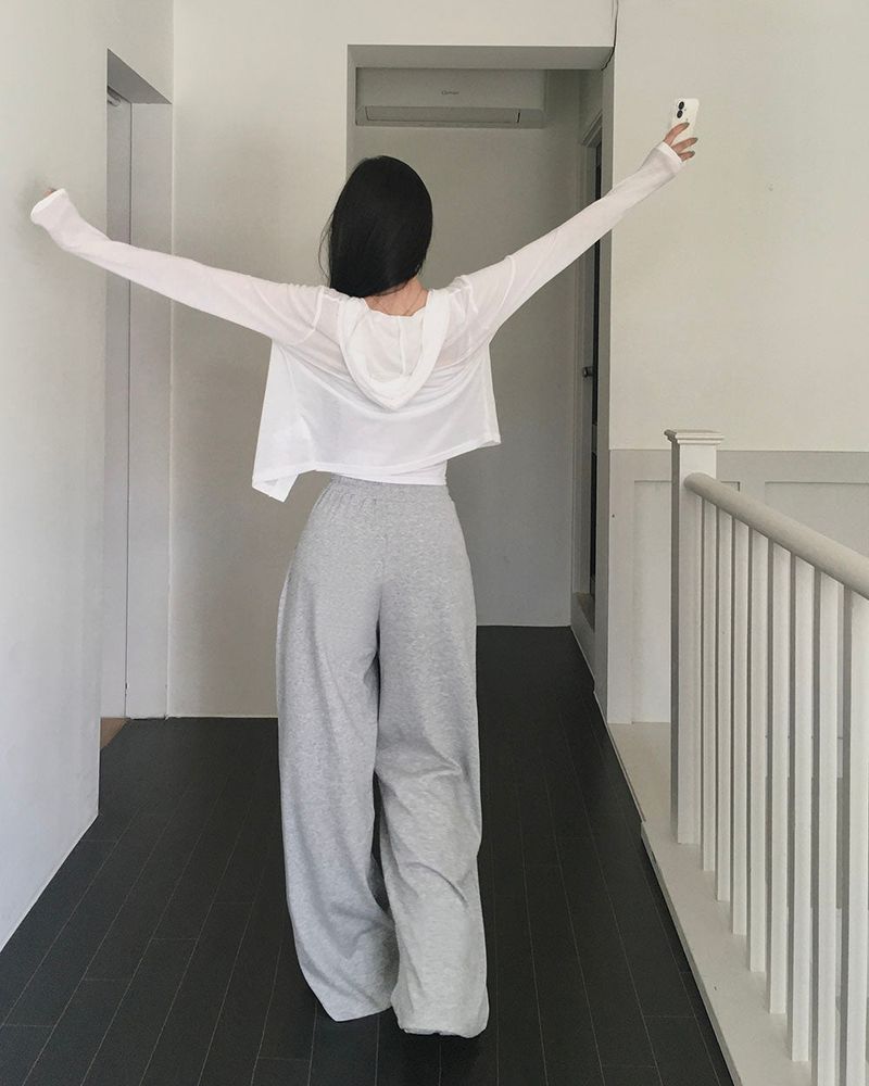 [MADE] Air long, pin-tack wide training pants