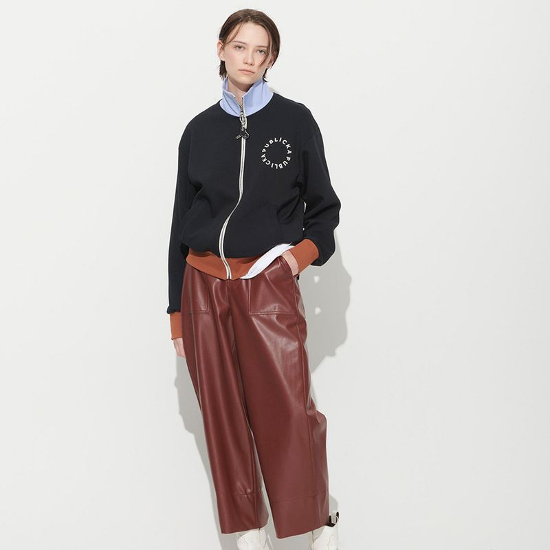 [UNISEX]MARIONG ZIP-UP JUMPER, BLACK
