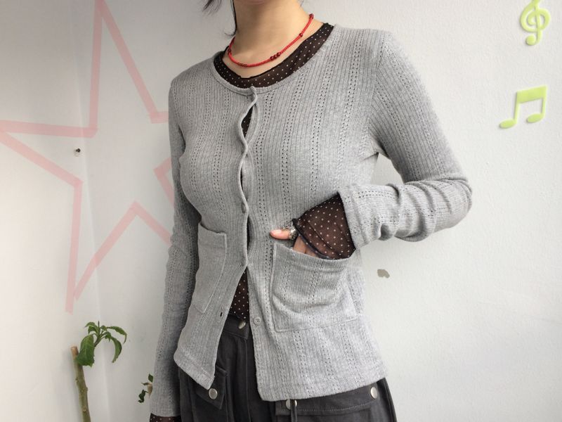 punching pocket cardigan