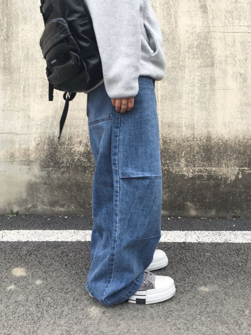 Burnett Double Pintuck Balloon Denim Pants 2C